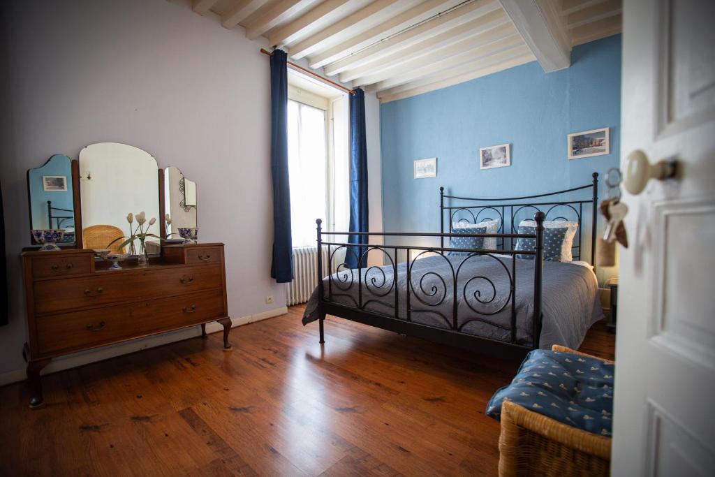 Postel nebo postele na pokoji v ubytování Ambiance Morvan