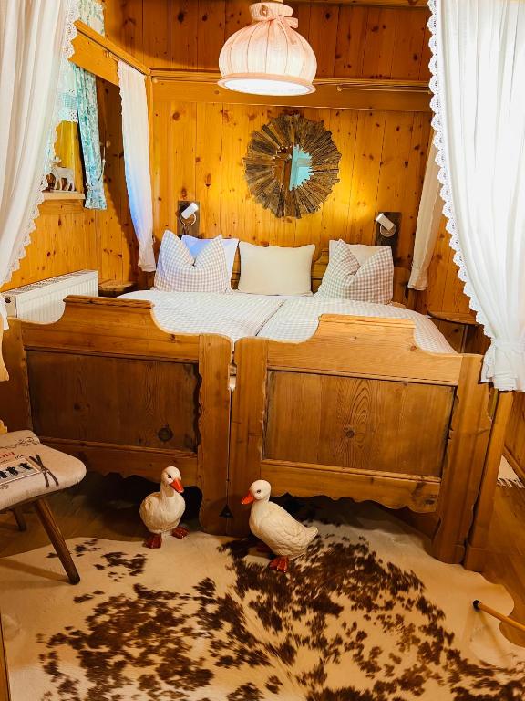 Posteľ alebo postele v izbe v ubytovaní Alte Mühle Appartements