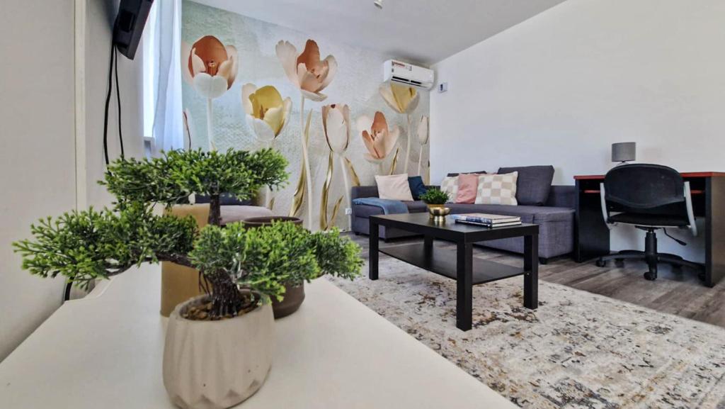 Posedenie v ubytovaní Amphora Luxury Apartment with FREE private Parking and cozy Balcony