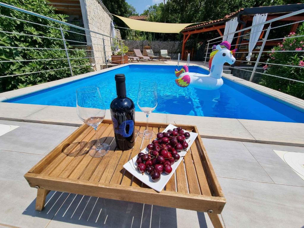 Bazén v ubytování Holiday home in Jadranovo 41882 nebo v jeho okolí