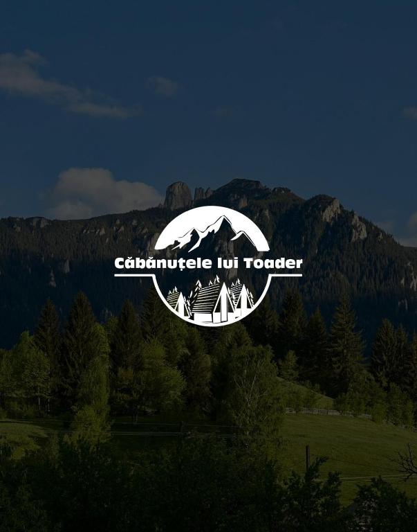 a logo for a mountain village lift truck at Cabanutele lui Toader in Ceahlău