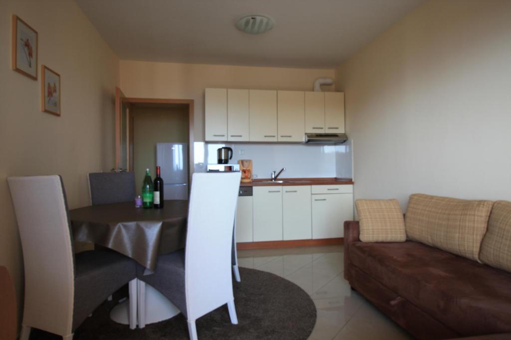 Apartment Dalmatien Traumhaus - 一间卧室公寓，阳台和海景