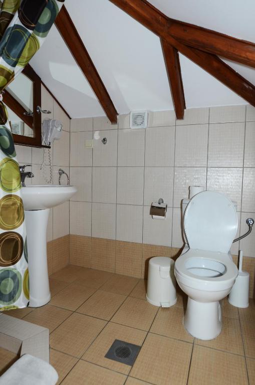 Koupelna v ubytování Nostos Rooms Ammouliani