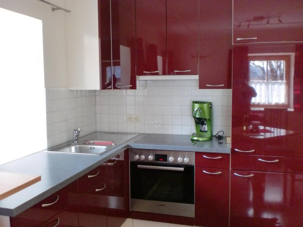 A kitchen or kitchenette at Landhaus Ganzer