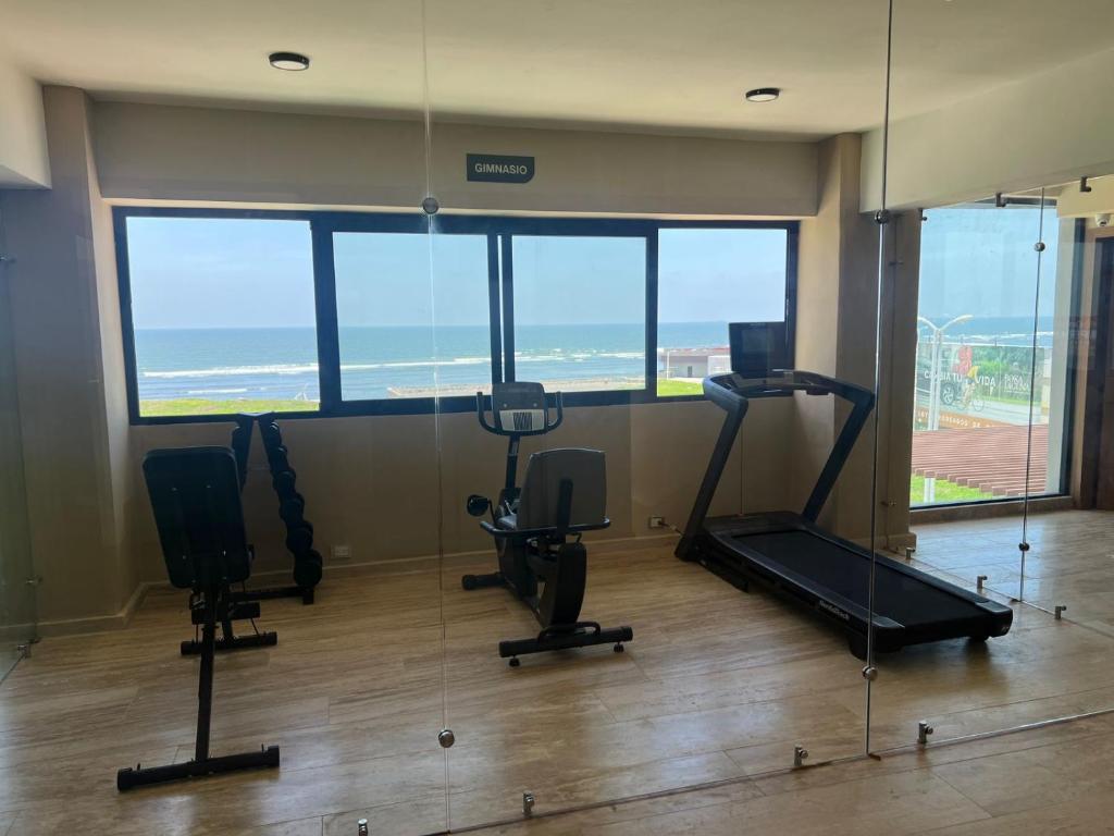 Fitness centrum a/nebo fitness zařízení v ubytování Hotel Makkan Boca