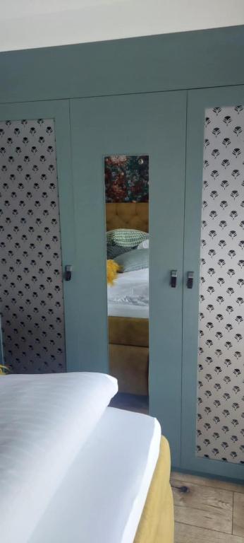 Łóżko lub łóżka w pokoju w obiekcie Apartmány Javorek