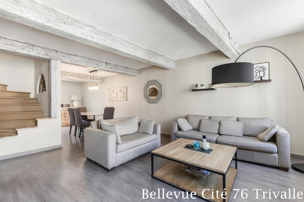 Les Bellevue Cité Trivalle "3 Apartments, 1 with Terrace & Private Parking, Aircon, WiFi, 500m from Cité, free public car park 200m" 4