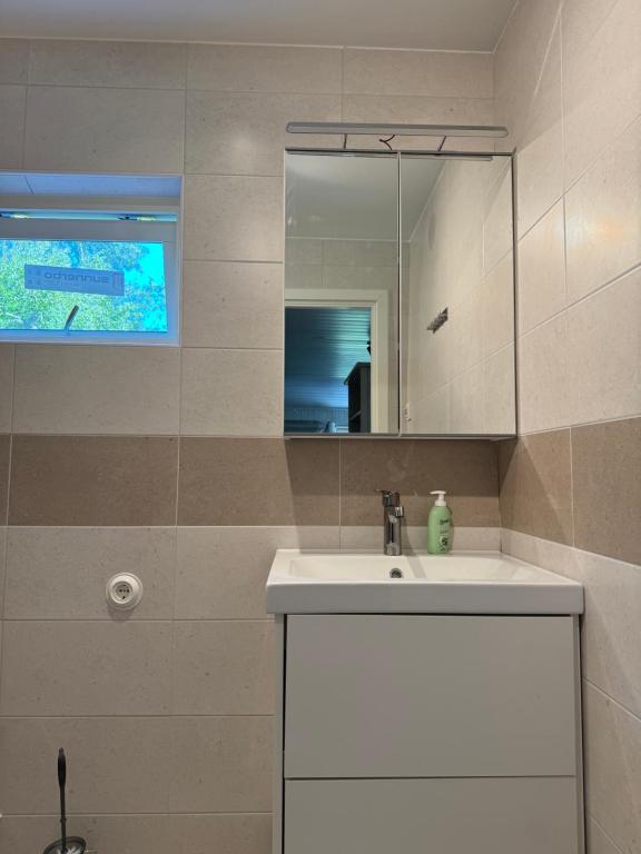 Koupelna v ubytování Älgdals villa