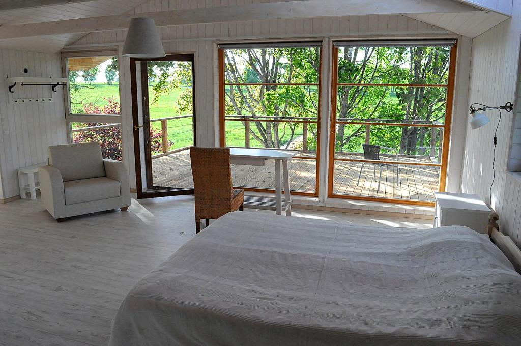 Postel nebo postele na pokoji v ubytování Mokko Lakehouse