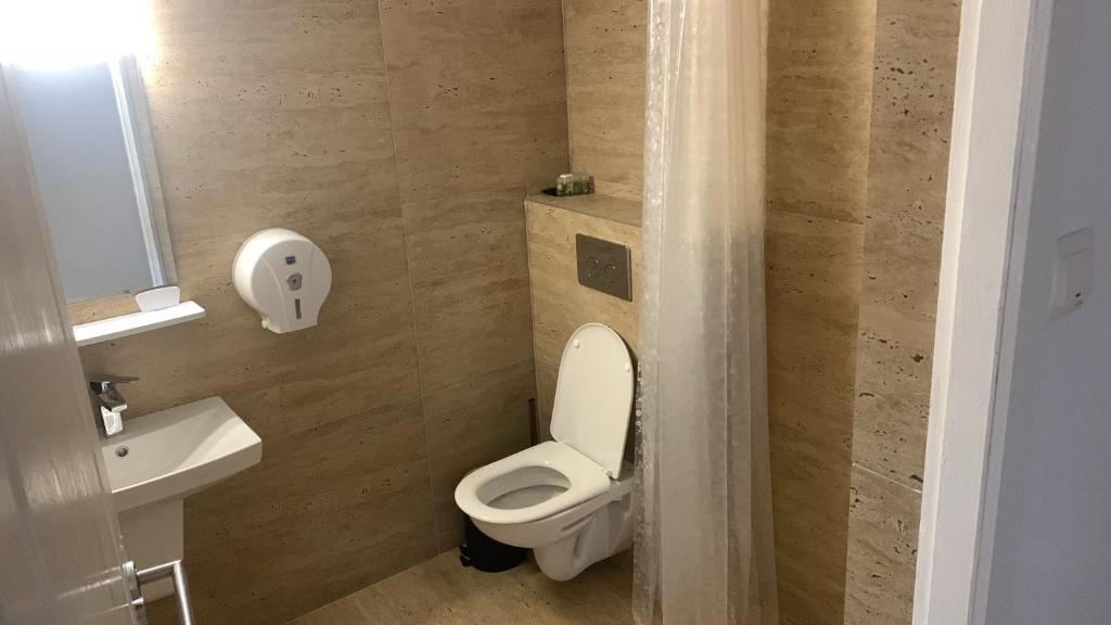 Koupelna v ubytování Casa Ciobi
