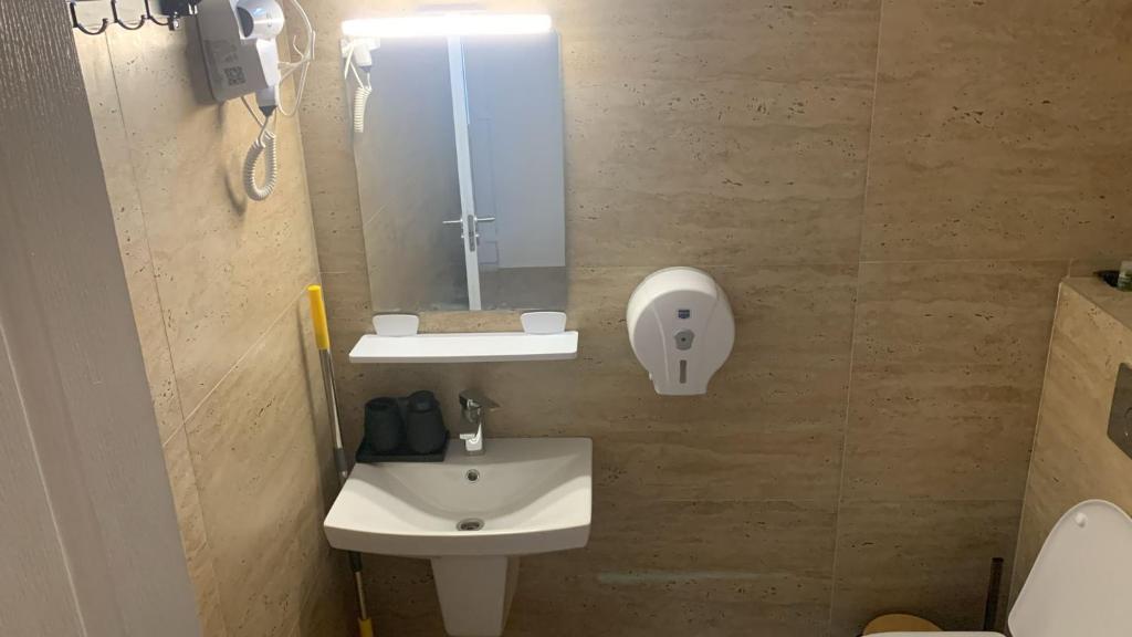 Koupelna v ubytování Casa Ciobi