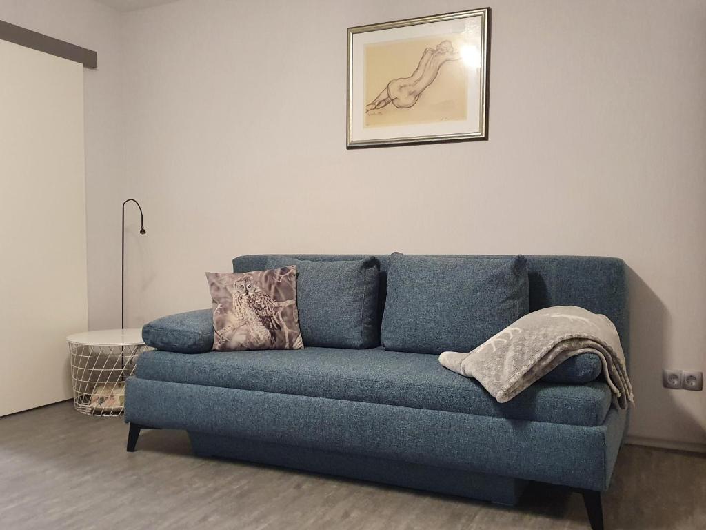 Χώρος καθιστικού στο Ferienwohnung Kajüte C 17