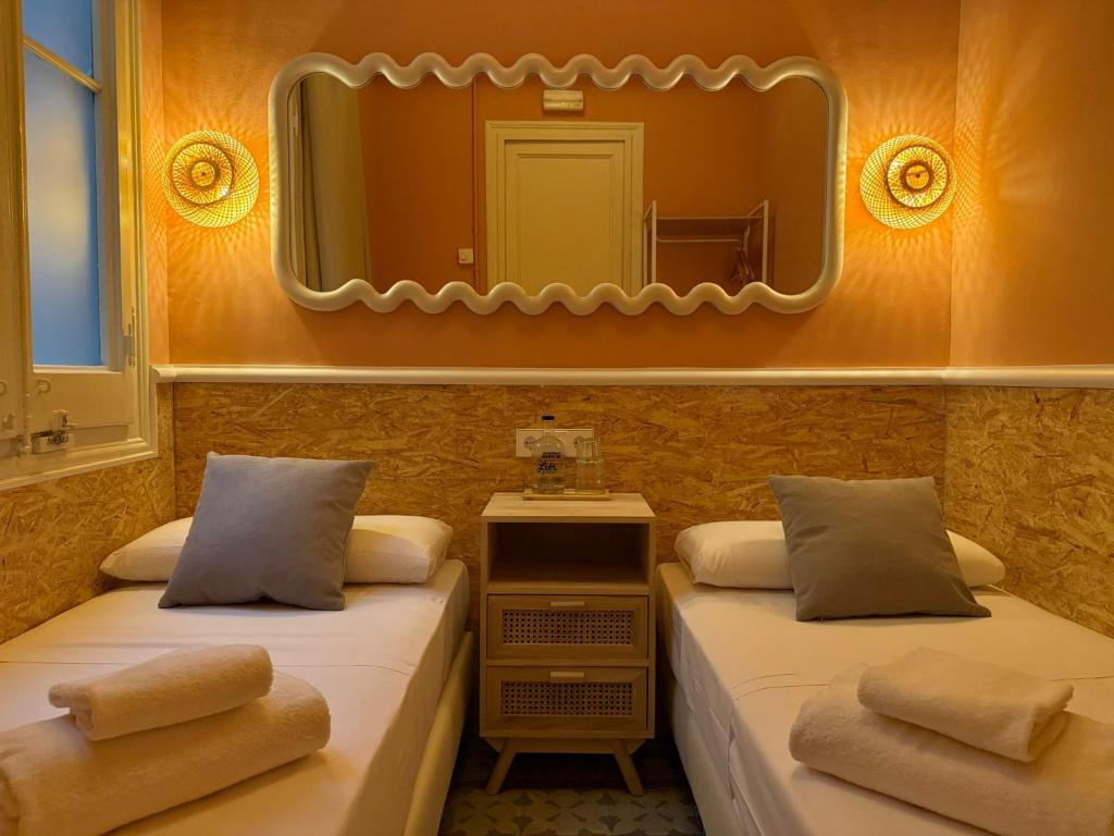 Cama ou camas em um quarto em The Loft House Barcelona