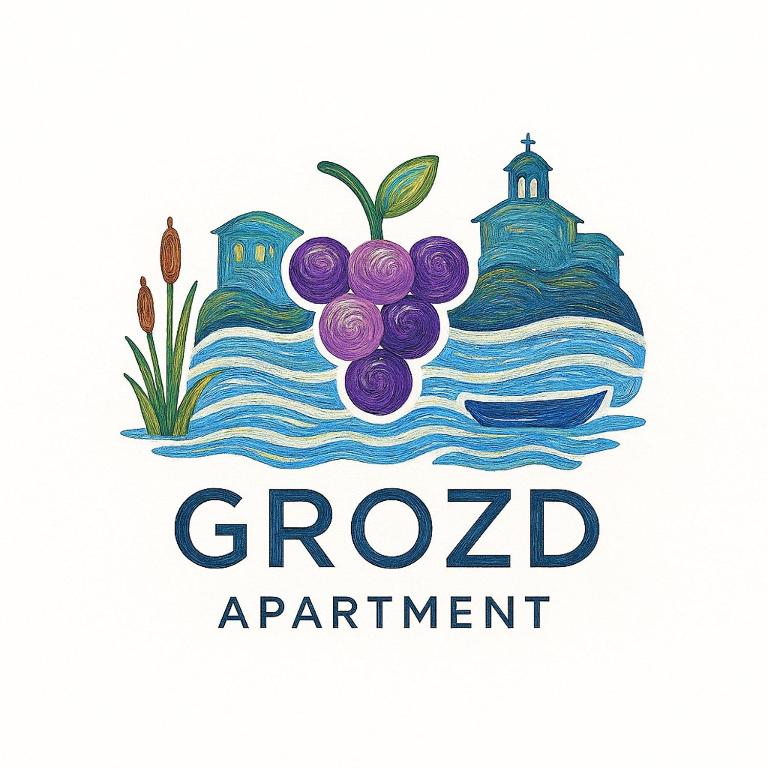 un logo per un appuntamento di gruppo con l'uva di Grozd Apartment a Ohrid