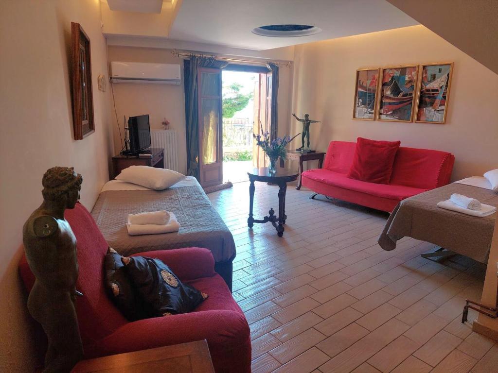 Posezení v ubytování Apollon apartment Delphi