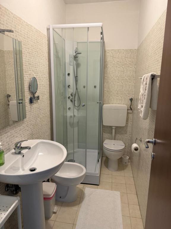 Koupelna v ubytování Albergo al lago