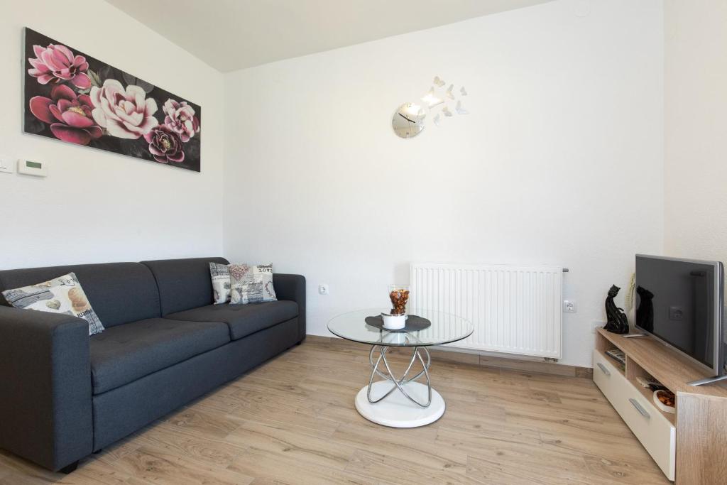 Telewizja i/lub zestaw kina domowego w obiekcie Apartman Ruza