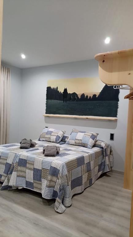 Posteľ alebo postele v izbe v ubytovaní Apartamentos Monte do Limo