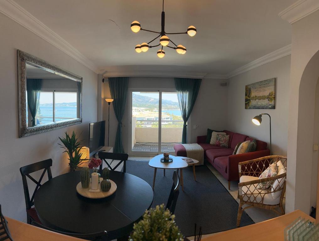 A seating area at TopMarbella Marina Banus luxurious apartment, Sea and mountain views