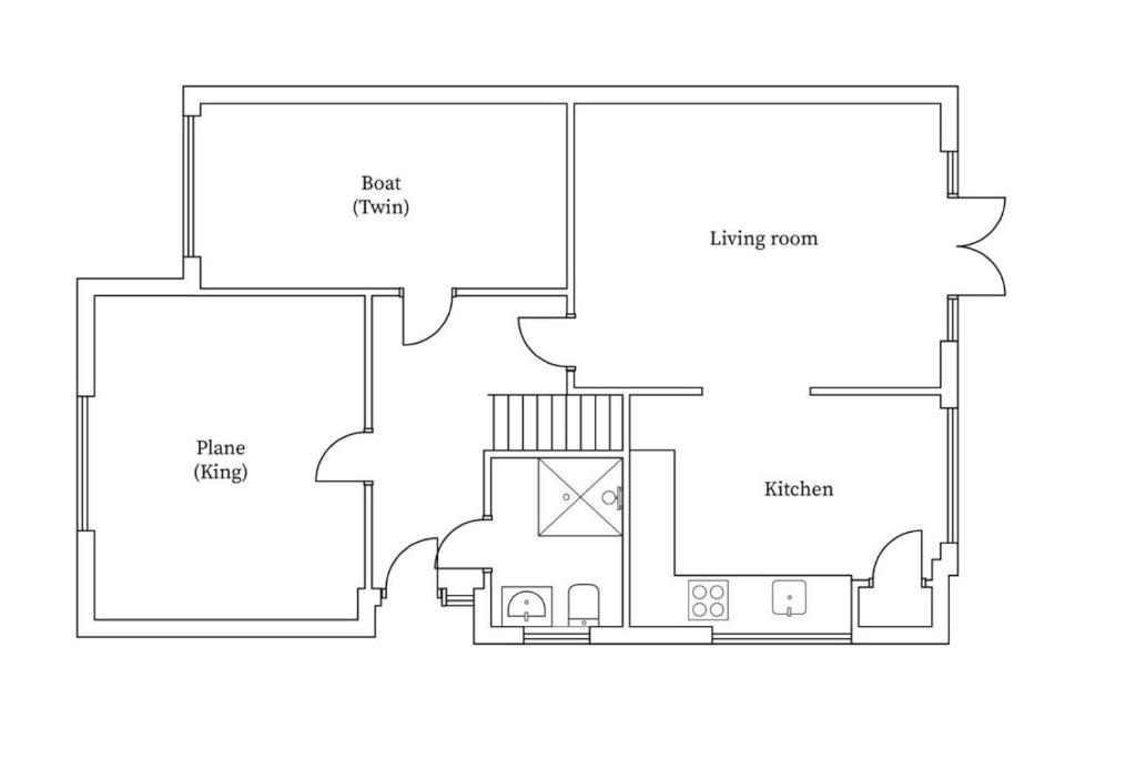 a floor plan of a house at Family & Pet-Friendly Seaside Bungalow with Accessible Features in Minster