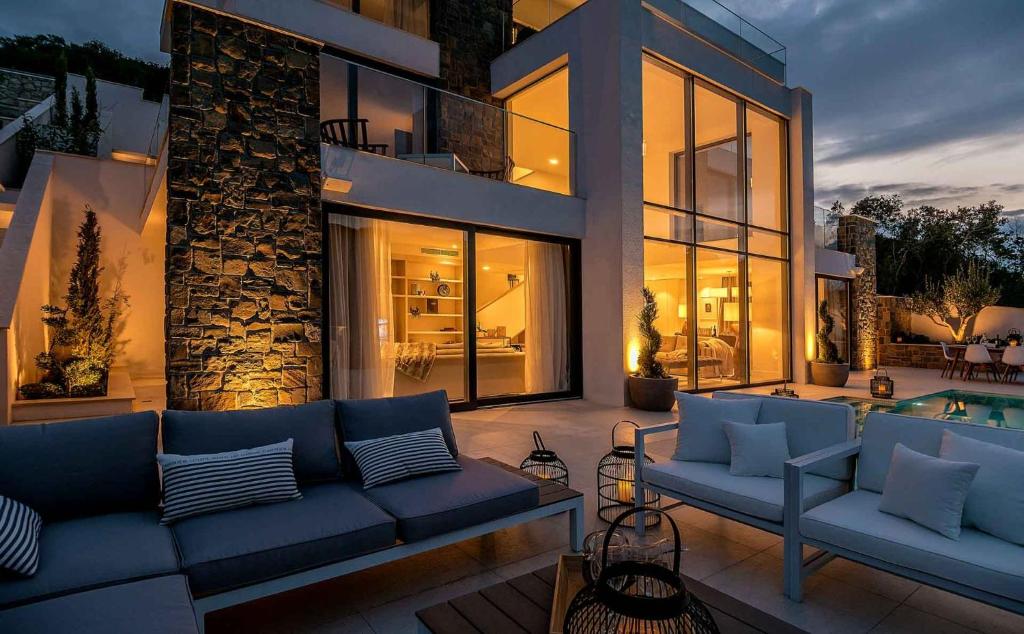 Część wypoczynkowa w obiekcie Spectacular Korcula Villa 4 Bedrooms Villa Korcula Grandeur Private Infinity Pool Stunning Sea Views Zrnovo