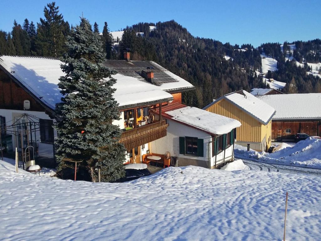 Chalet in Schwarzenberg near Ski Lift v zimě