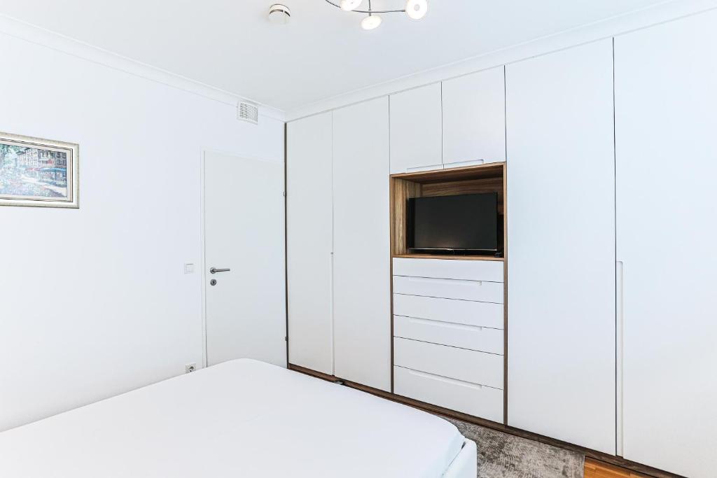 Postel nebo postele na pokoji v ubytování Vienna Apartments Hauptbahnhof