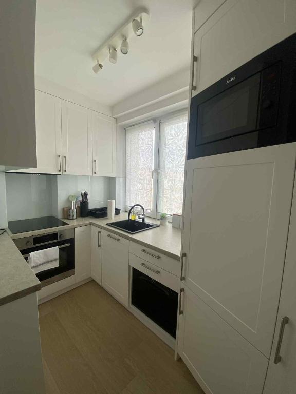 Kuchyňa alebo kuchynka v ubytovaní Apartament Długie Ogrody