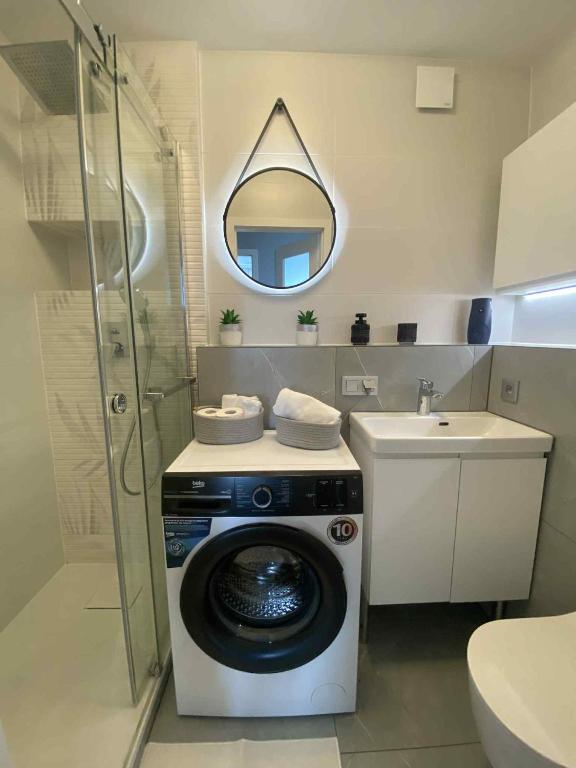 Kúpeľňa v ubytovaní Apartament Długie Ogrody