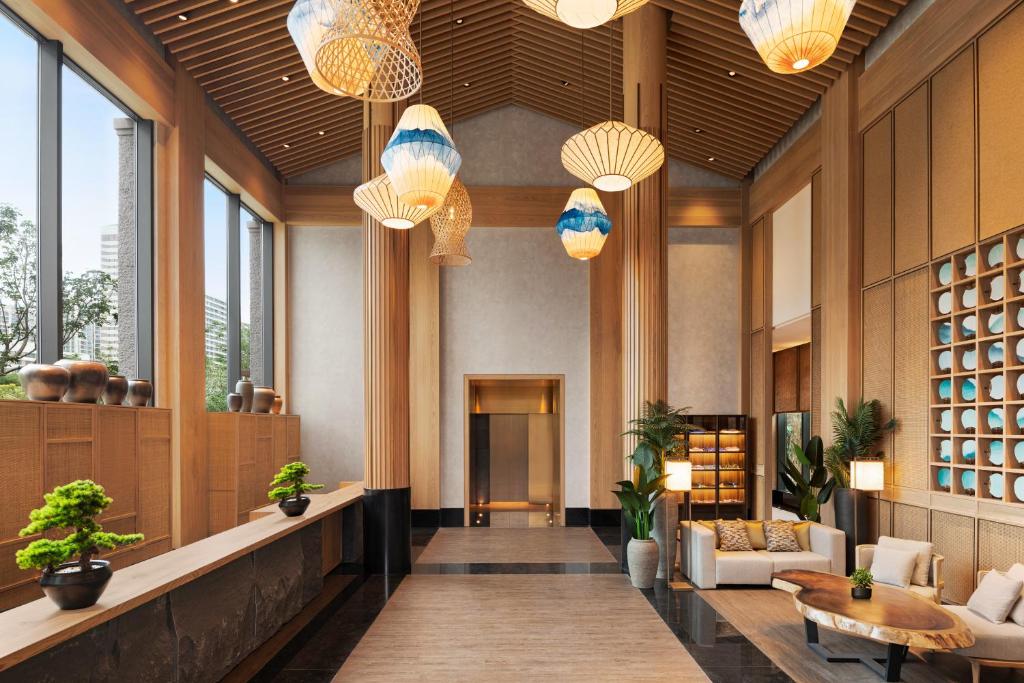 Posezení v ubytování Shangri-La Putian