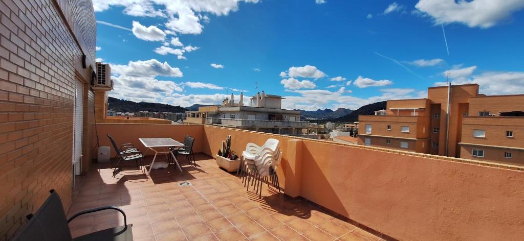 En generel udsigt til bjerge eller udsigt til bjerge taget fra lejligheden