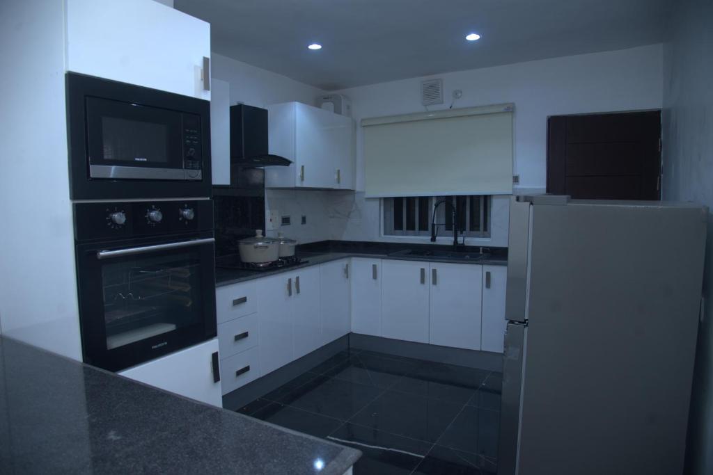 Kuchyň nebo kuchyňský kout v ubytování Kingston Luxury Apartments