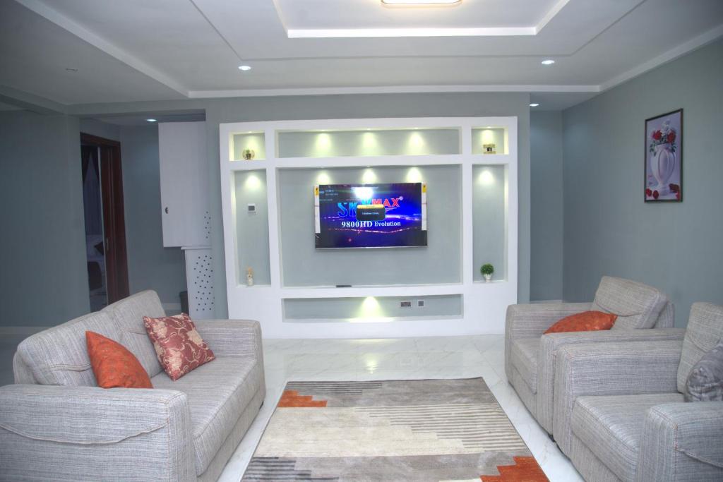 TV a/nebo společenská místnost v ubytování Kingston Luxury Apartments