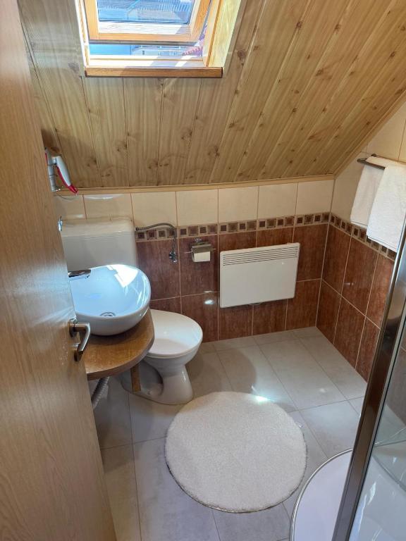 Koupelna v ubytování Casa Dan