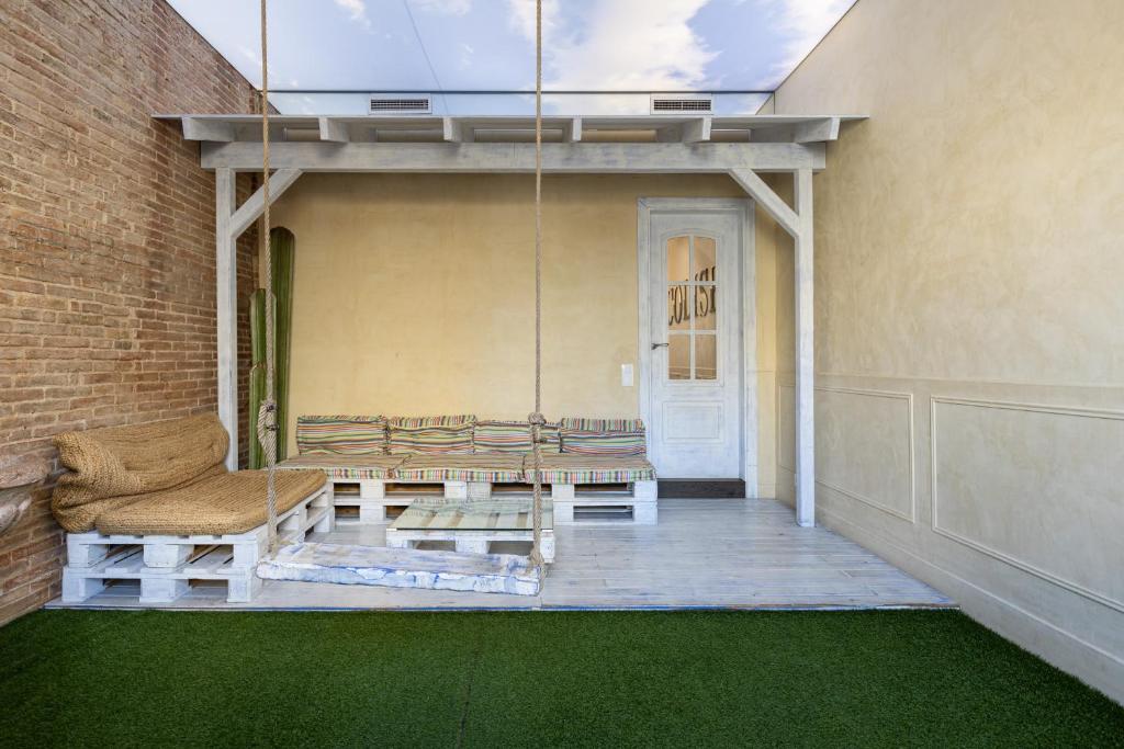 Balkón nebo terasa v ubytování Enjoybcn Coliseum Apartments