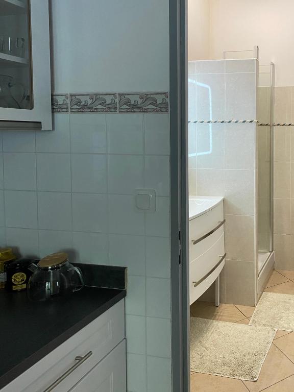 Ein Badezimmer in der Unterkunft Villa Serenice - F2 au calme, climatisé, WIFI et parking gratuit