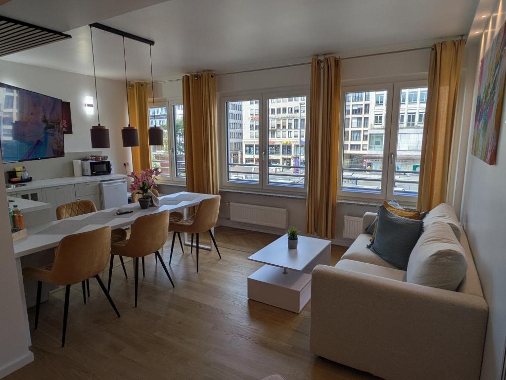 Χώρος καθιστικού στο Munich Top Place direkt am Karlsplatz - Stachus 70 qm mit 2 Schlafzimmer Apartment Mila