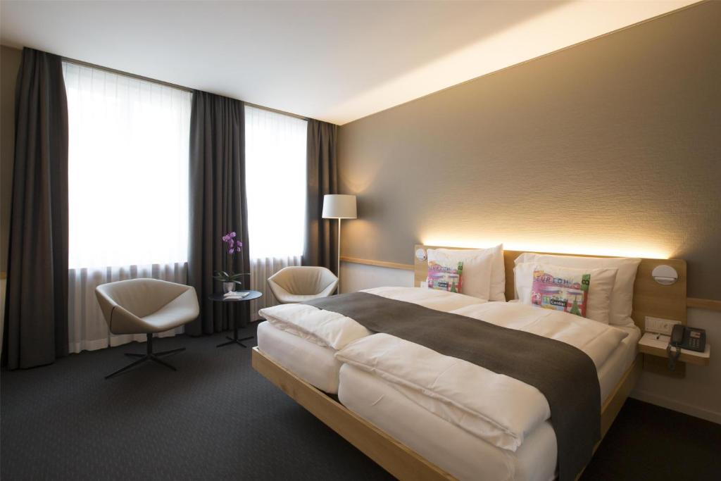 Katil atau katil-katil dalam bilik di Best Western Plus Hotel Zürcherhof