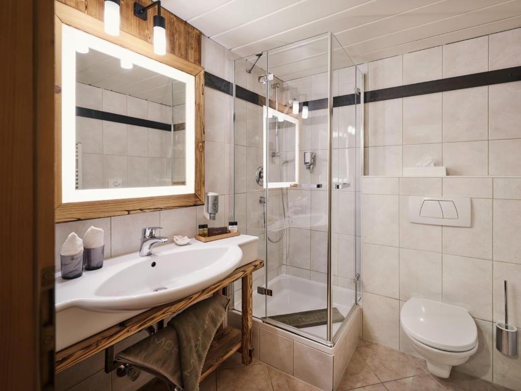 Koupelna v ubytování MOHR life resort
