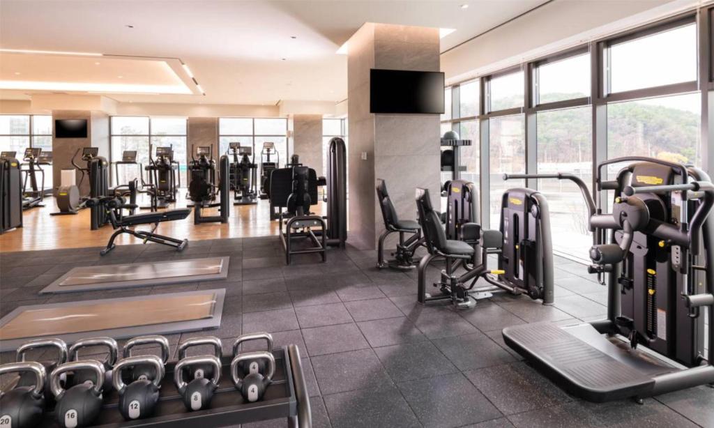 Fitness centrum a/nebo fitness zařízení v ubytování DoubleTree By Hilton Seoul Pangyo