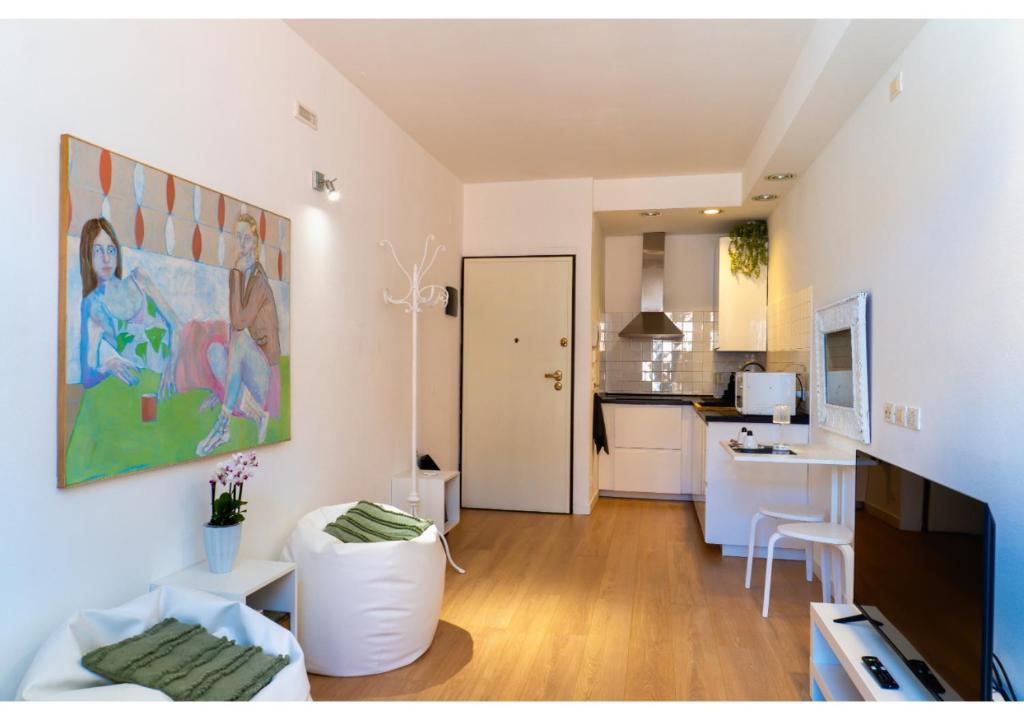 Η κουζίνα ή μικρή κουζίνα στο Spiral-Loft, Santo Apartment