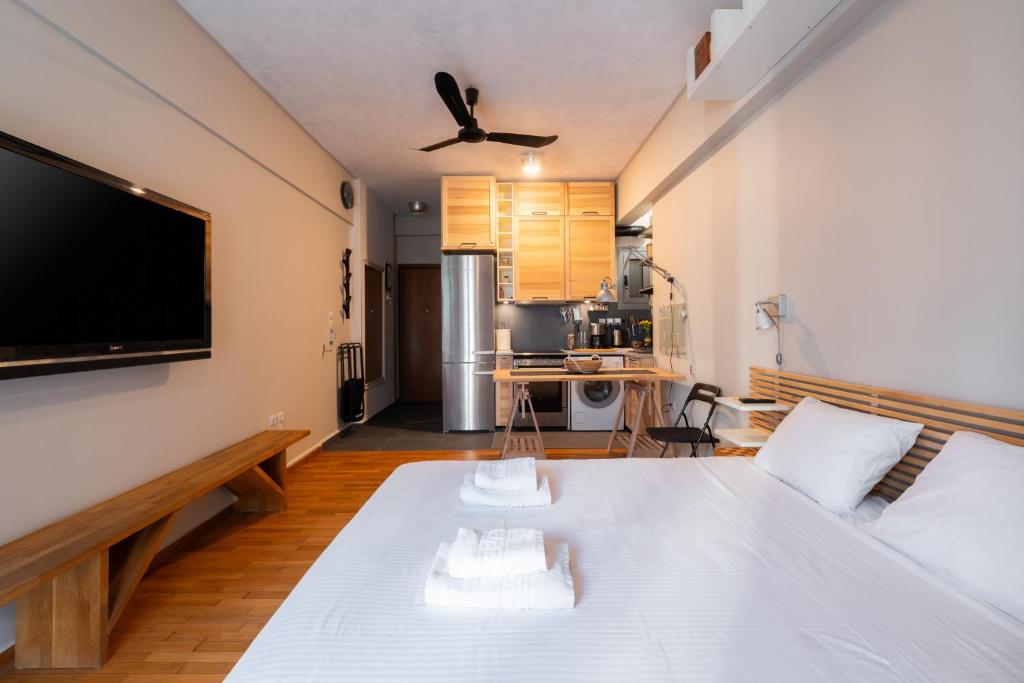 Stylish City Studio 8' From 3 Metro Lines 4th Floor