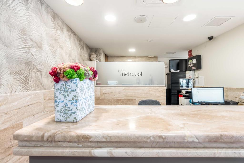 Kuchyň nebo kuchyňský kout v ubytování Hotel Metropol