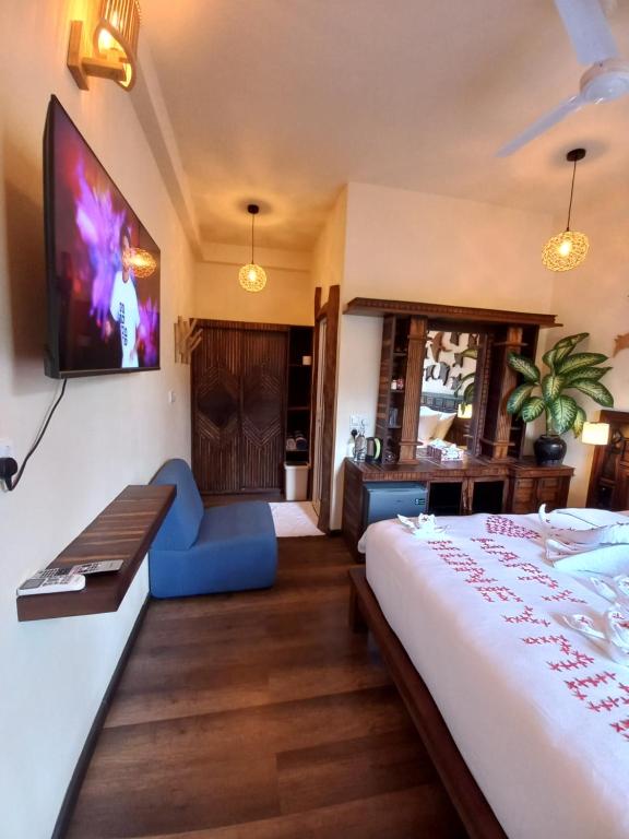 TV a/nebo společenská místnost v ubytování The Corbin Guest House