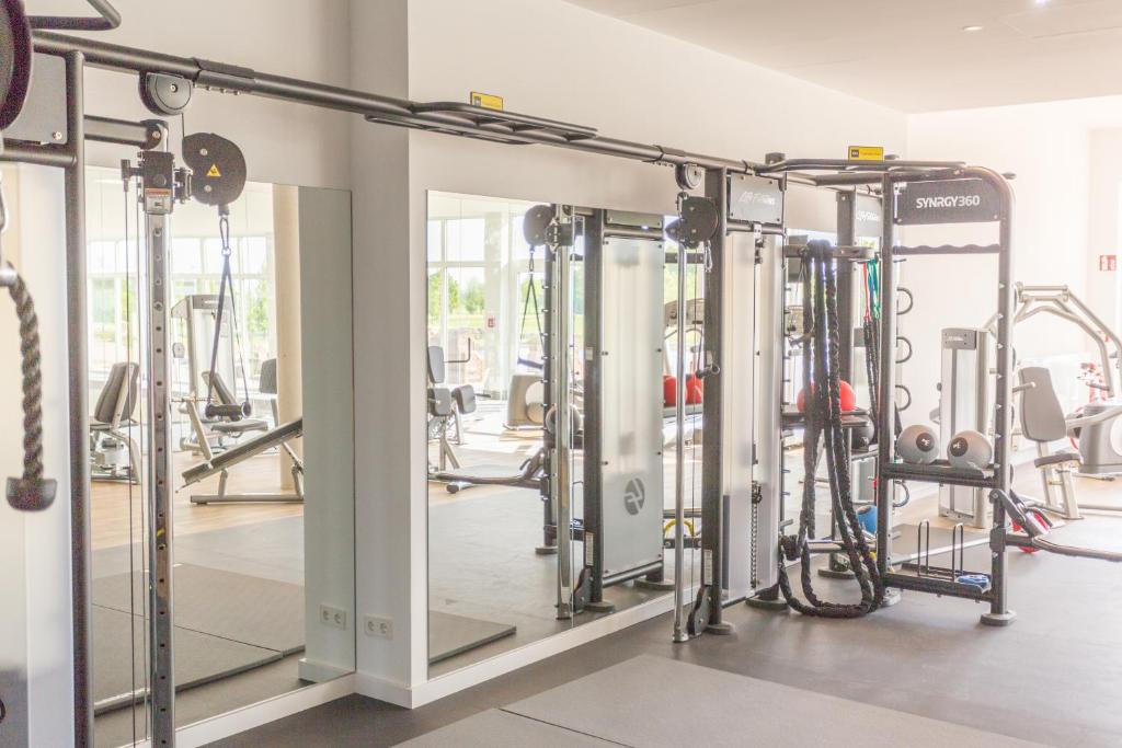 Fitness centrum a/nebo fitness zařízení v ubytování Hotel absolute