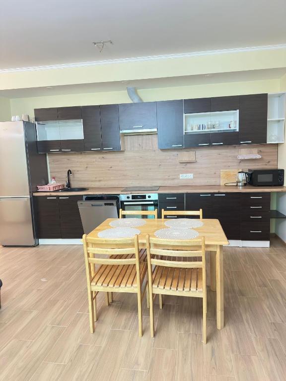 Kuchyň nebo kuchyňský kout v ubytování Appartament Karja 26A/10