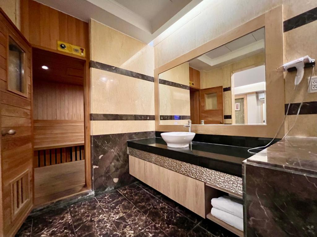 Koupelna v ubytování Cigar Motel