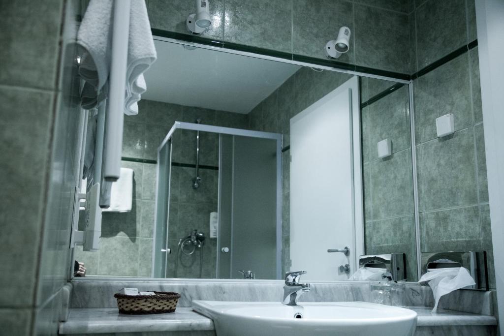 Koupelna v ubytování Hotel Bellevue