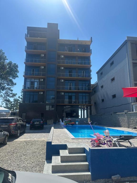 Bazén v ubytování Hotel black sea nebo v jeho okolí