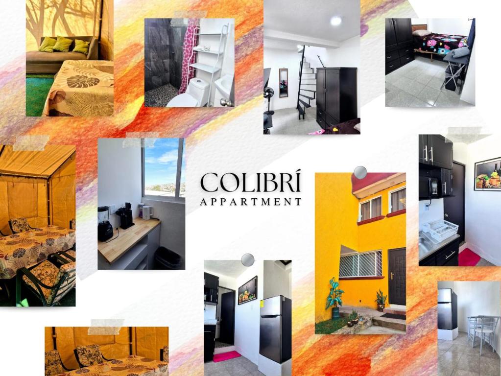 a collage of photos of a house at Deptos Lago de Guadalupe in Mexico City